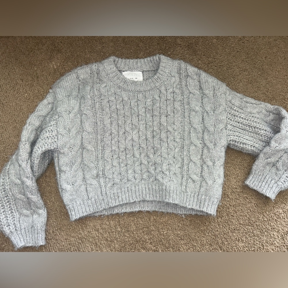 Zara Light Gray Knit Sweater